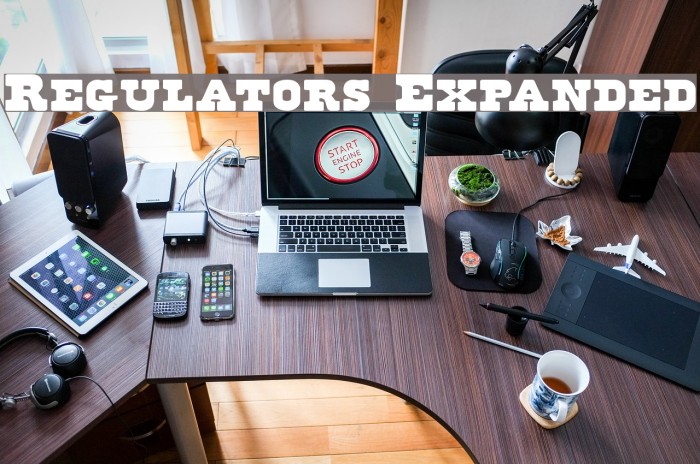 Regulators Expanded Font examples