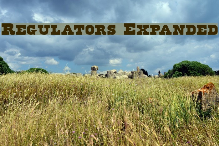 Regulators Expanded Font examples