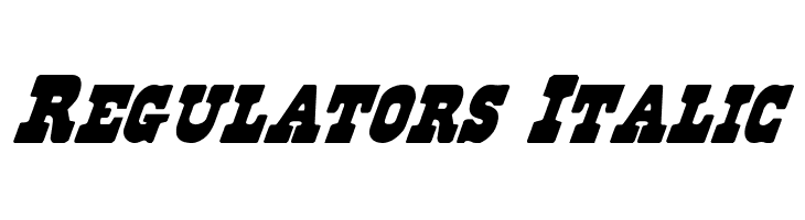 Regulators Italic  font caratteri gratis