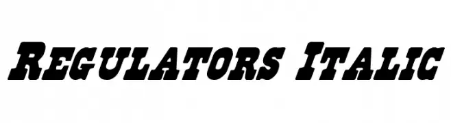 Regulators Italic  تنزيل الخطوط
