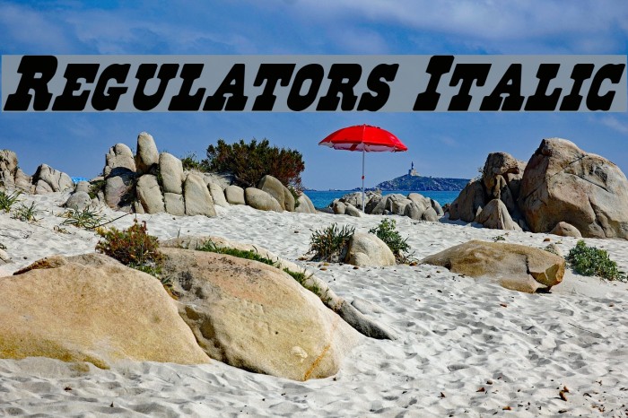 Regulators Italic Font examples