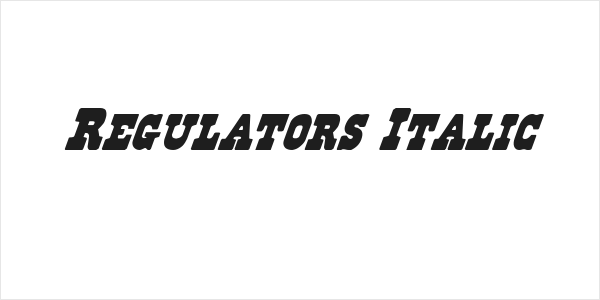 Regulators Italic Logo