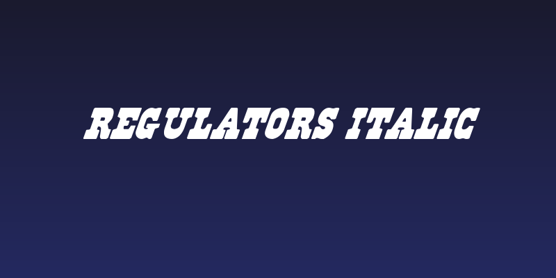 Regulators Italic Social Header