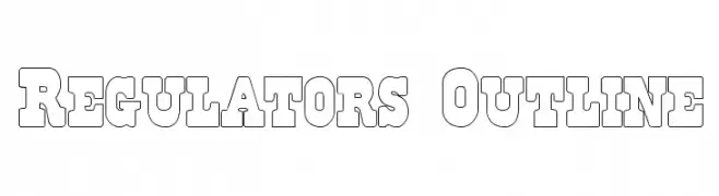 Regulators Outline  Frei Schriftart Herunterladen