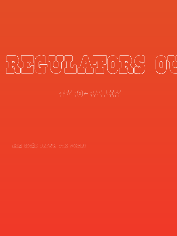 Regulators Outline Poster