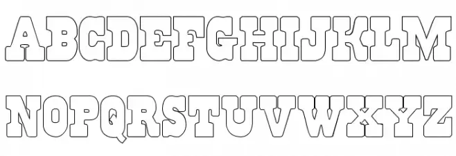 Regulators Outline Font LOWERCASE