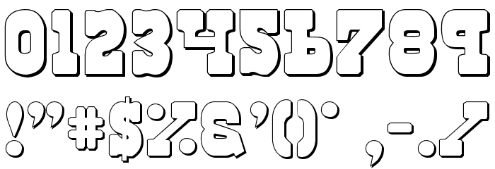 Regulators Shadow Font OTHER CHARS