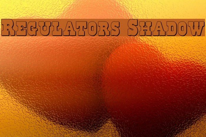 Regulators Shadow Font examples