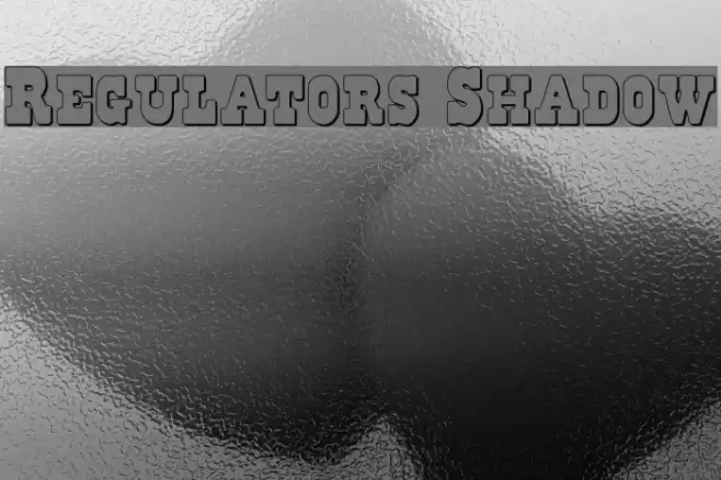 Regulators Shadow フォント examples