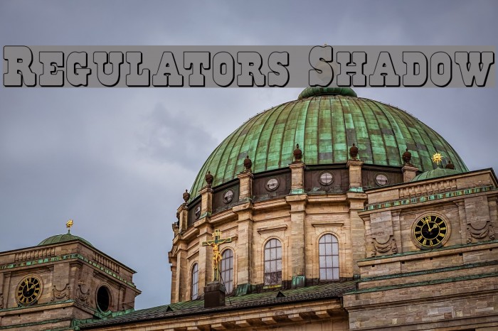 Regulators Shadow Font examples