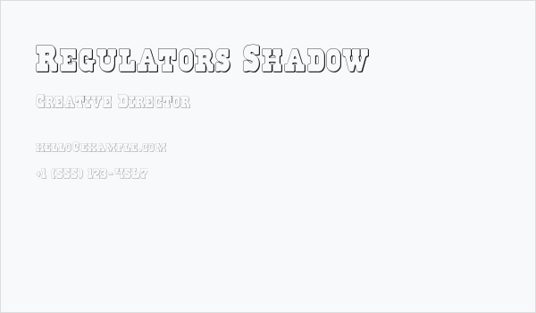 Regulators Shadow Business Card