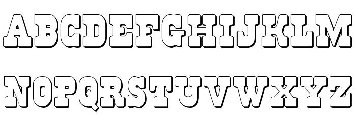 Regulators Shadow Font LOWERCASE