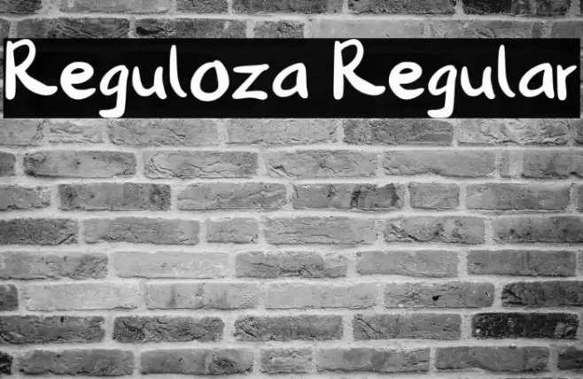 Reguloza Regular Font examples