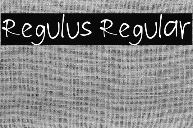 Regulus Regular Font examples