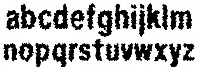 Regurgitation Font LOWERCASE