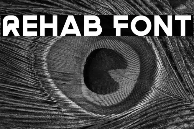 Rehab Font examples
