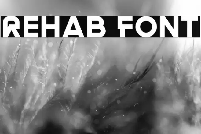 Rehab Font examples