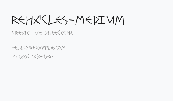 Rehacles-Medium Business Card
