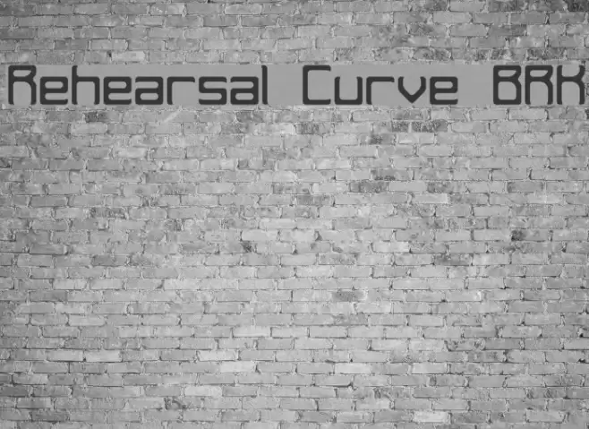Rehearsal Curve BRK Font examples