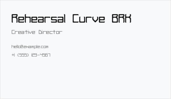 Rehearsal Curve BRK Business Card
