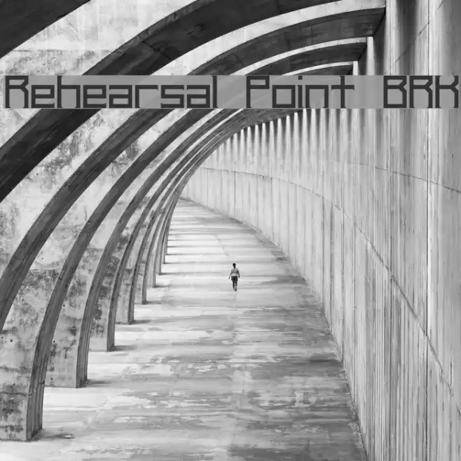 Rehearsal Point BRK Font examples