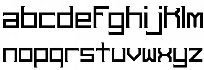 Rehearsal Point BRK Schriftart Kleinbuchstaben