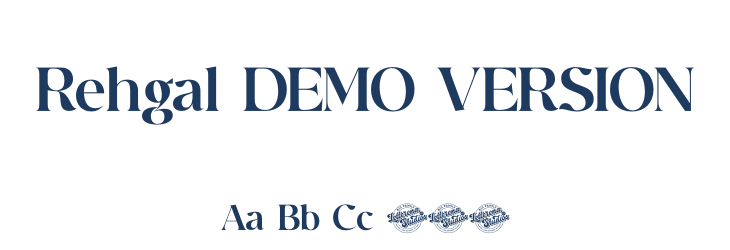 Rehgal DEMO VERSION Font Preview