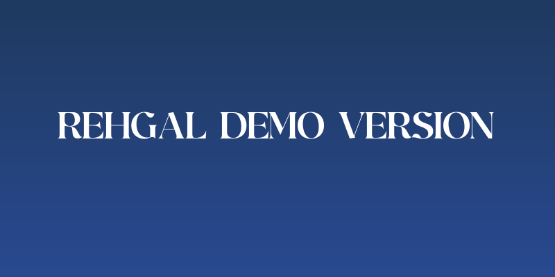Rehgal DEMO VERSION Social Header