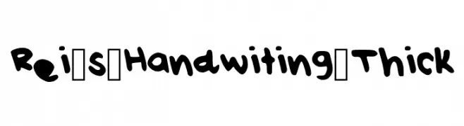 Rei_s_Handwiting_Thick  नि: शुल्क फ़ॉन्ट्स डाउनलोड
