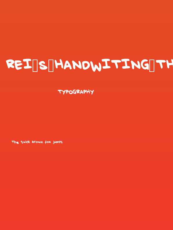Rei_s_Handwiting_Thick Poster