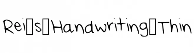 Rei_s_Handwriting_Thin  नि: शुल्क फ़ॉन्ट्स डाउनलोड