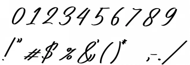 Reileigh Font OTHER CHARS