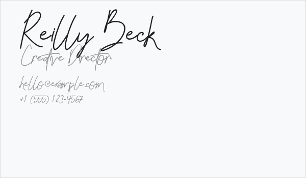 Reilly Beck Business Card