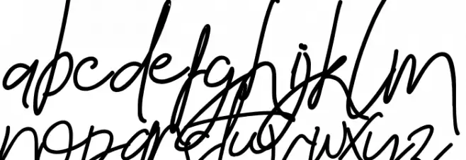Reilly Beck Font LOWERCASE