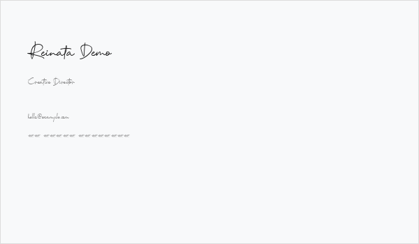 Reinata Demo Business Card