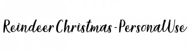 Reindeer Christmas - Personal Use  Frei Schriftart Herunterladen