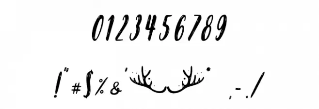 Reindeer Christmas - Personal Use Font OTHER CHARS
