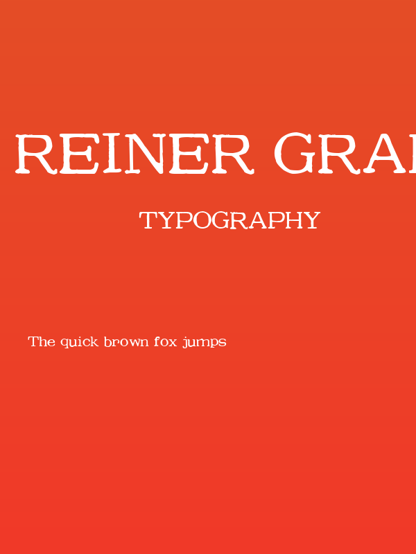 Reiner Graphika Poster