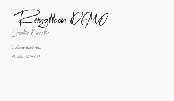 Reingttoon DEMO Business Card