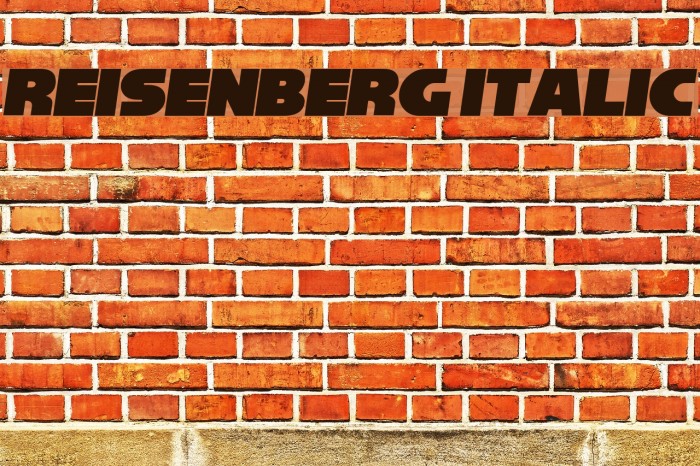 Reisenberg Italic Font examples