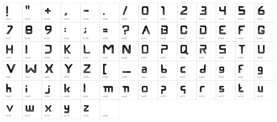 Reison Regular Character Map