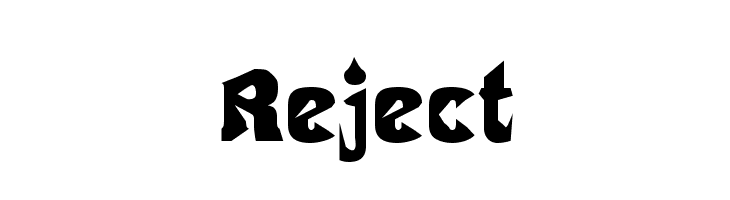Reject  Free Fonts Download