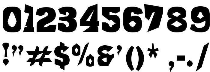 Reject Font OTHER CHARS