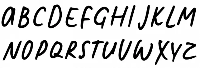 Rejoicingly Regular फ़ॉन्ट अपरकेस