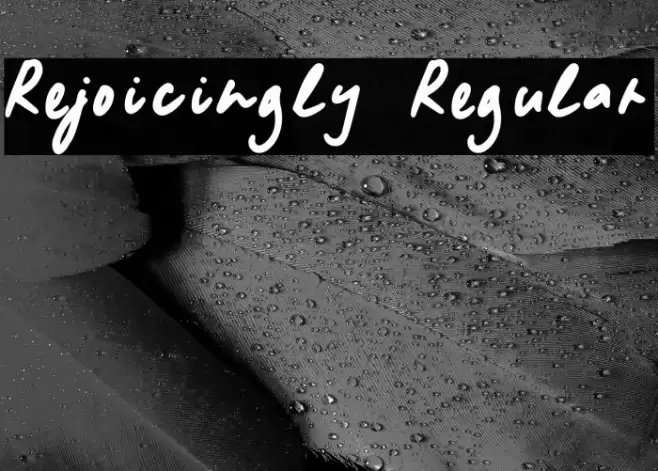 Rejoicingly Regular फ़ॉन्ट examples