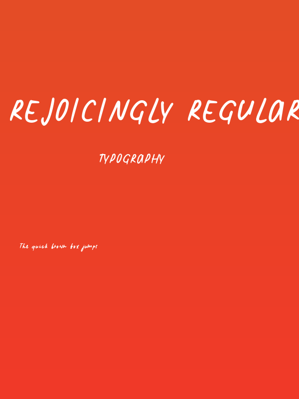 Rejoicingly Regular Poster