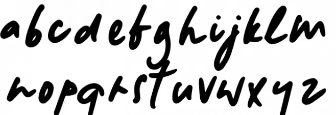 Rejoicingly Regular फ़ॉन्ट लोअरकेस