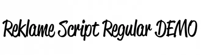 Reklame Script Regular DEMO  Free Fonts Download