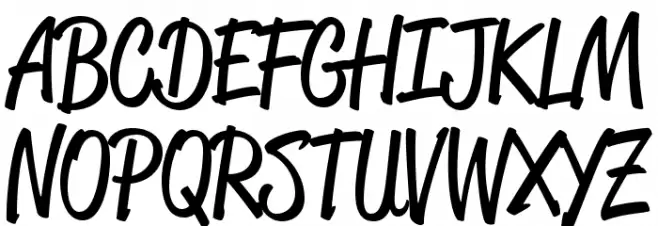 Reklame Script Regular DEMO フォント 大文字