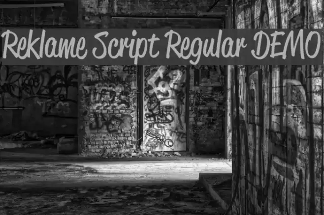 Reklame Script Regular DEMO Font examples